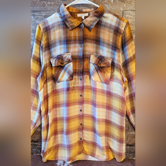Coors Beer Upcycled Handcrafted Dip Dyed Bleached Flannel Shirt - Picture 9 of 13